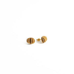 
                  
                    Load image into Gallery viewer, Earring Kipas Flower Stud Brass Gold
                  
                
