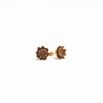 Earring Lotus Flower Stud Brass Gold