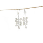 Earring Moringa Leaf Brass Silver Plated