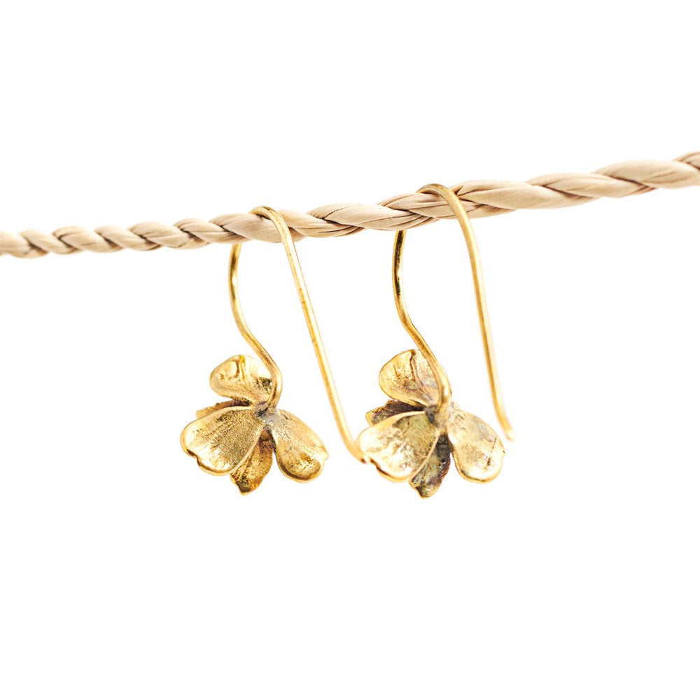 
                  
                    Load image into Gallery viewer, Earring Orchid Hook Short Gold Back
                  
                