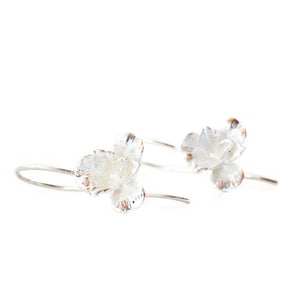 
                  
                    Load image into Gallery viewer, Earring Orchid Hook Short Silver
                  
                