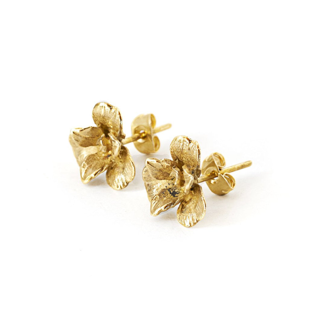 
                  
                    Load image into Gallery viewer, Earring Orchid Stud Gold
                  
                