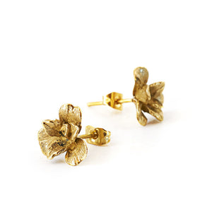 
                  
                    Load image into Gallery viewer, Earring Orchid Stud Gold
                  
                