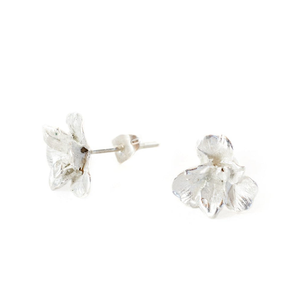 
                  
                    Load image into Gallery viewer, Earring Orchid Stud Silver
                  
                