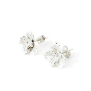 
                  
                    Load image into Gallery viewer, Earring Orchid Stud Silver
                  
                