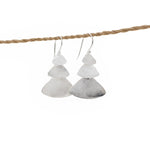 Earring Triple Triangle hook silver plated