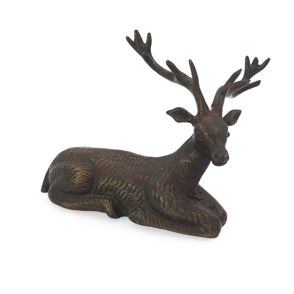 
                  
                    Load image into Gallery viewer, Brass Figurine Resting Deer
                  
                