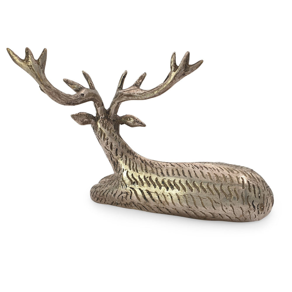 
                  
                    Load image into Gallery viewer, Brass Figurine Resting Deer
                  
                