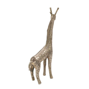 
                  
                    Load image into Gallery viewer, Brass statue giraffe silver back view
                  
                