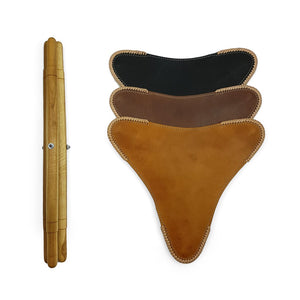 
                  
                    Load image into Gallery viewer, Folding Chair Leather and Teak Large
                  
                