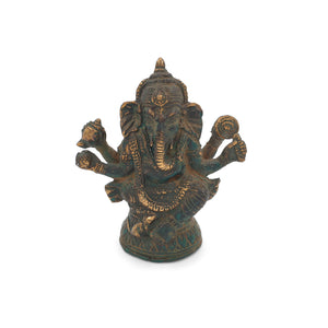 
                  
                    Load image into Gallery viewer, Brass Statue Antique Lord Ganesh the Protector
                  
                