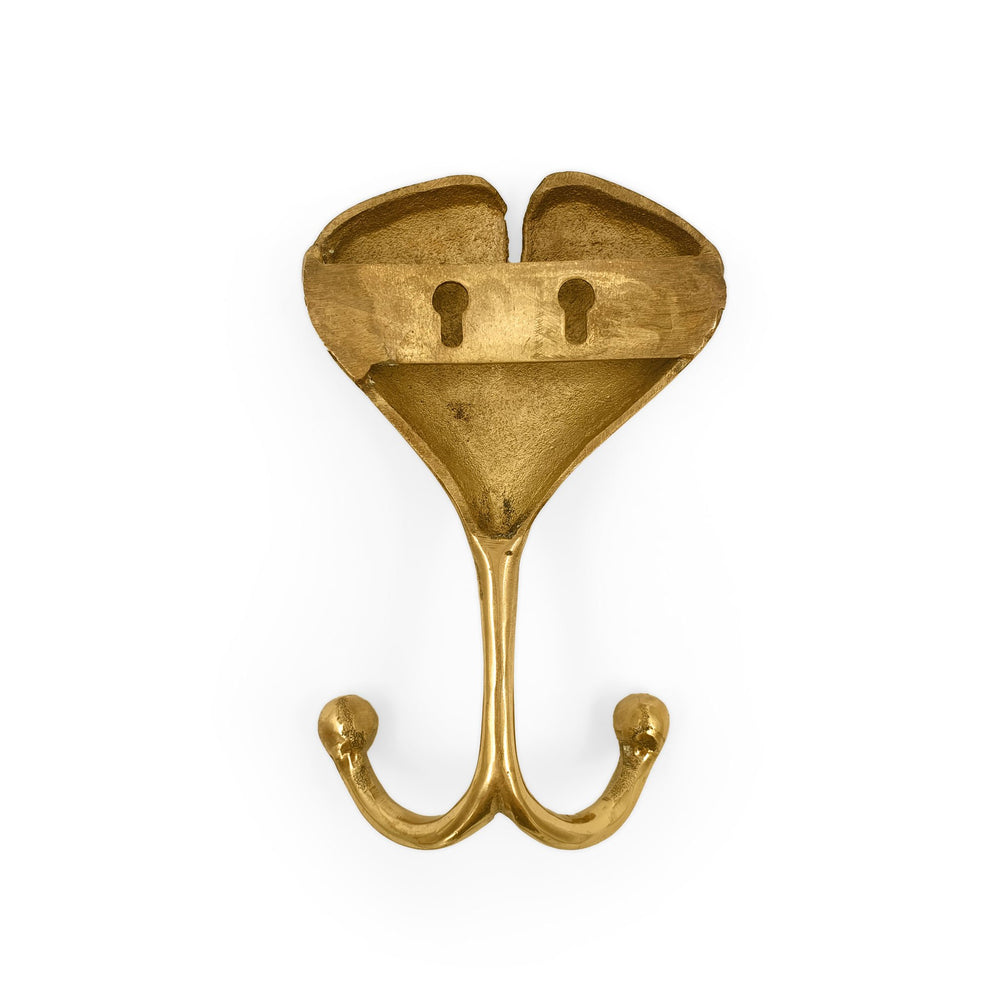 
                  
                    Load image into Gallery viewer, Brass Hook Art Nouveau Ginkgo Leaf
                  
                