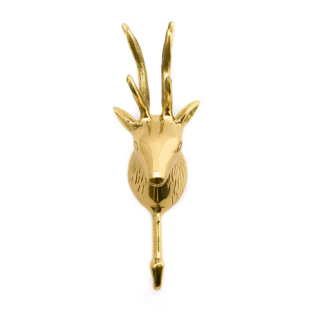 Brass Hook Deer – Fern