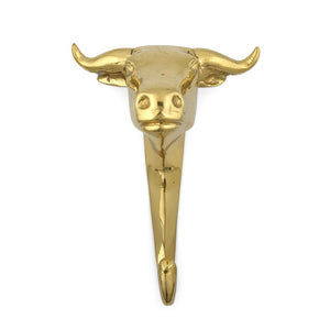 
                  
                    Load image into Gallery viewer, Brass Hook Bull Head
                  
                