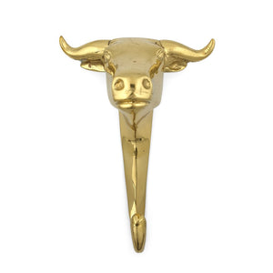 
                  
                    Load image into Gallery viewer, Brass Hook Bull Head
                  
                