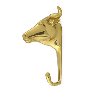 
                  
                    Load image into Gallery viewer, Brass Hook Bull Head
                  
                