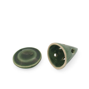 
                  
                    Load image into Gallery viewer, Incense burner cone green mini open
                  
                