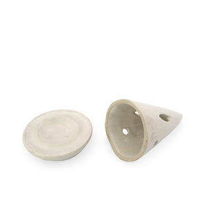 
                  
                    Load image into Gallery viewer, Incense burner cone white mini open
                  
                