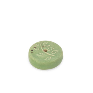 
                  
                    Load image into Gallery viewer, Incense holder ceramic branch motif green
                  
                