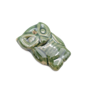 
                  
                    Load image into Gallery viewer, Incense holder ceramic owl green
                  
                