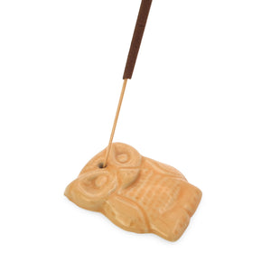 
                  
                    Load image into Gallery viewer, Incense holder ceramic owl with incense
                  
                
