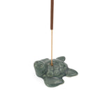 Incense holder ceramic turtle with incense