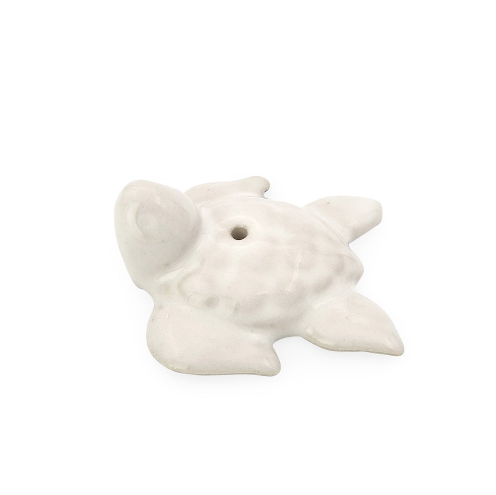 
                  
                    Load image into Gallery viewer, Incense holder ceramic turtle white
                  
                