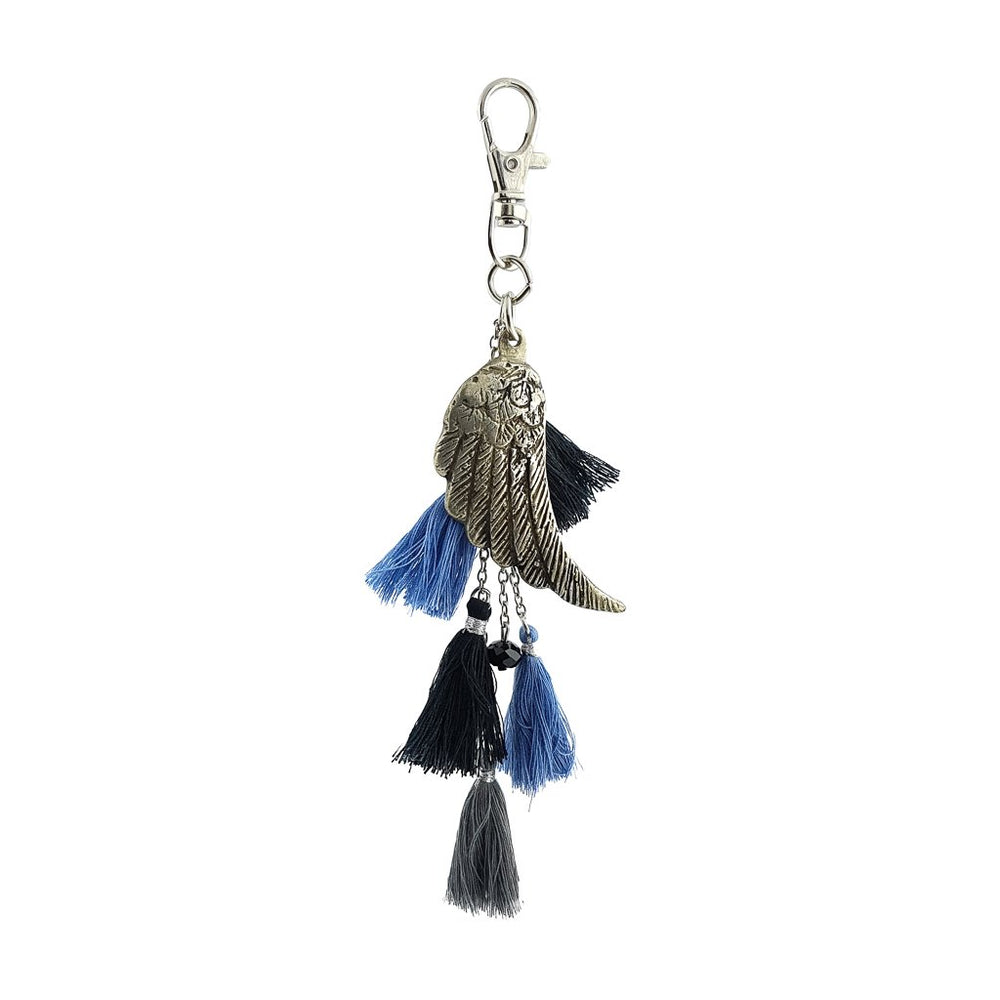 Keychain Tribal Tassel Feather