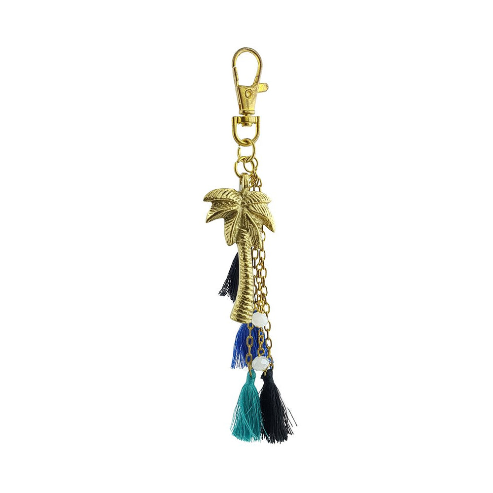 Keychain Tribal Tassel Palm Tree