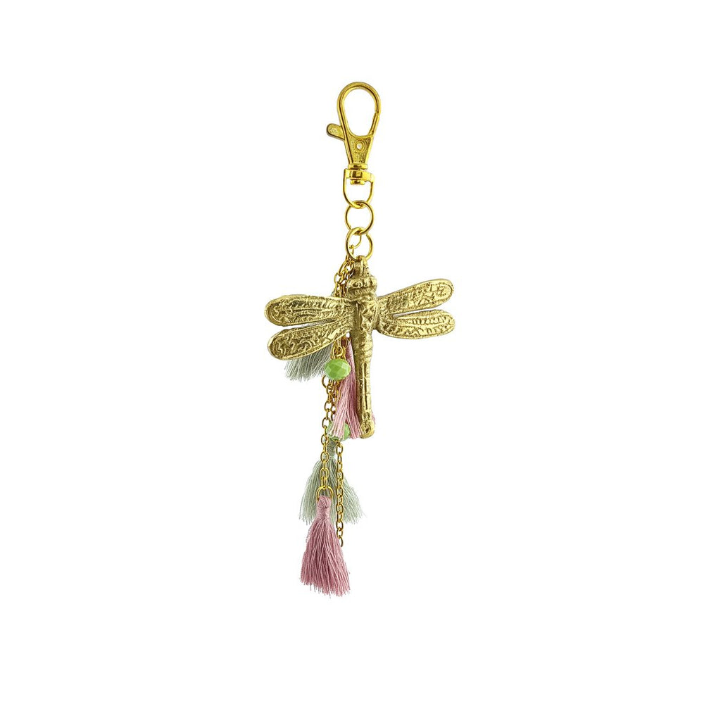 Keychain Tribal Tassel Dragonfly