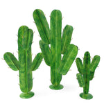 Handmade metal cactus set lime green