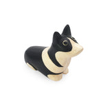 Mini handmade wooden toy animal dog