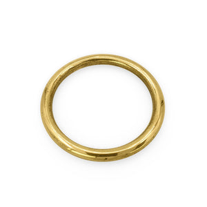 
                  
                    Load image into Gallery viewer, Handmade brass napkin ring circle side view
                  
                