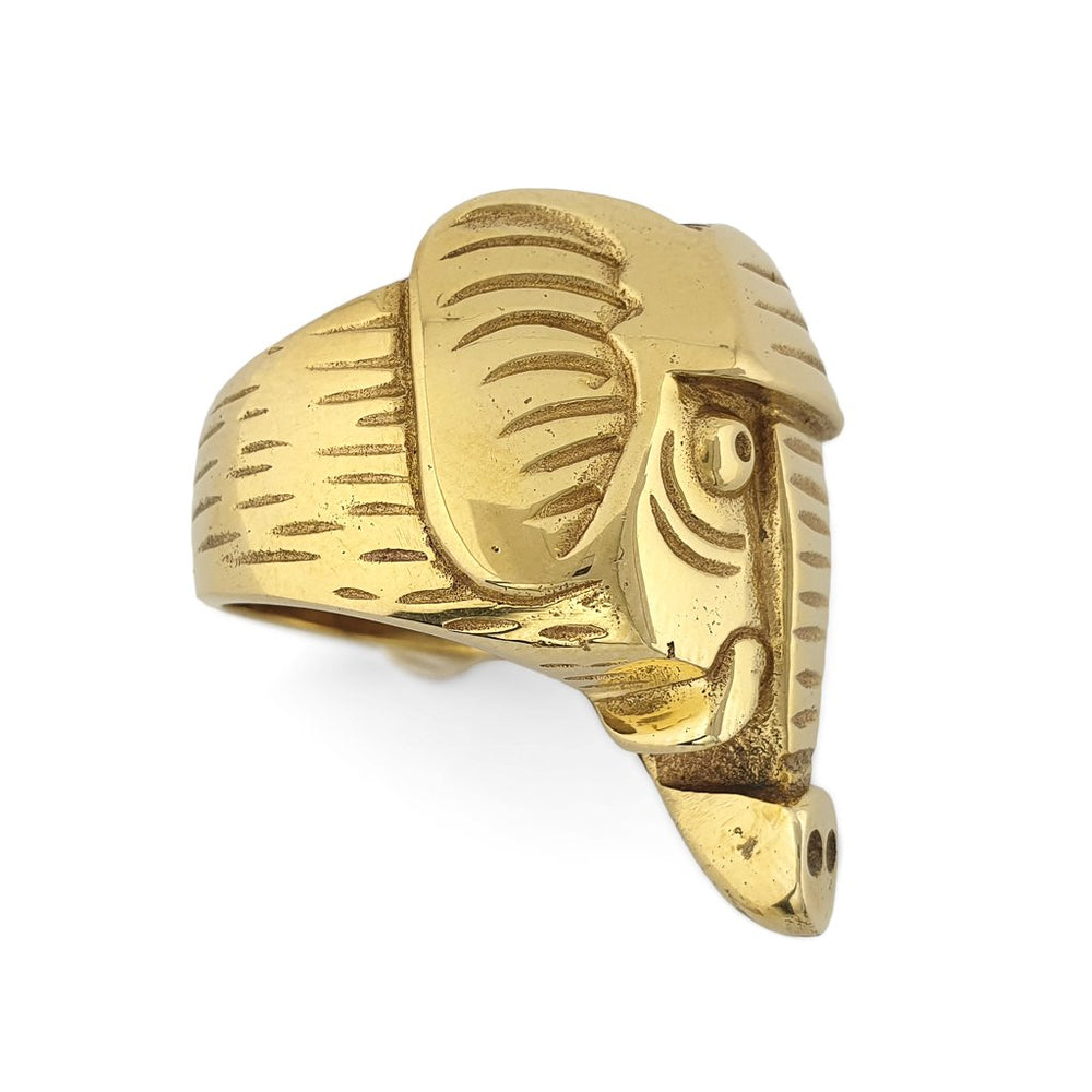 Ring Animal Elephant gold side