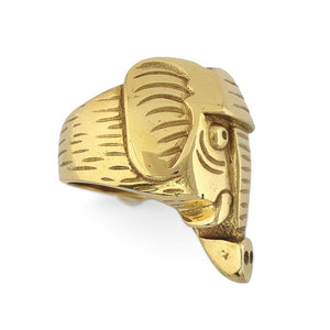 
                  
                    Load image into Gallery viewer, Ring Animal Elephant gold side
                  
                