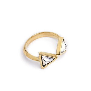 
                  
                    Load image into Gallery viewer, Ring Boho Triangle Mix Silver
                  
                