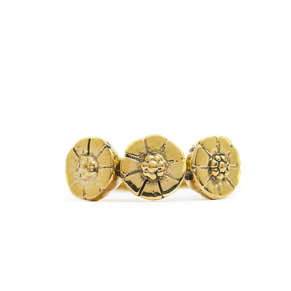 
                  
                    Load image into Gallery viewer, Ring Bunga Flower Gold front
                  
                