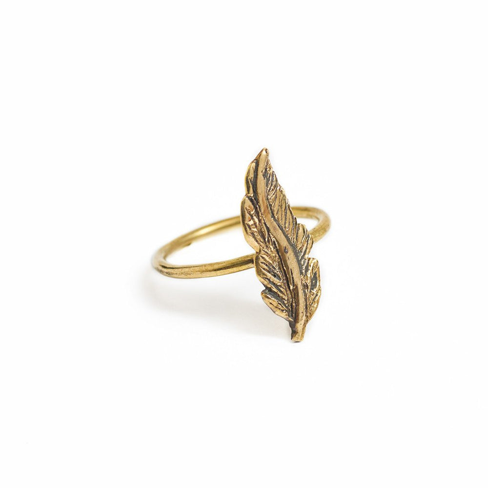 Ring forest Feather gold