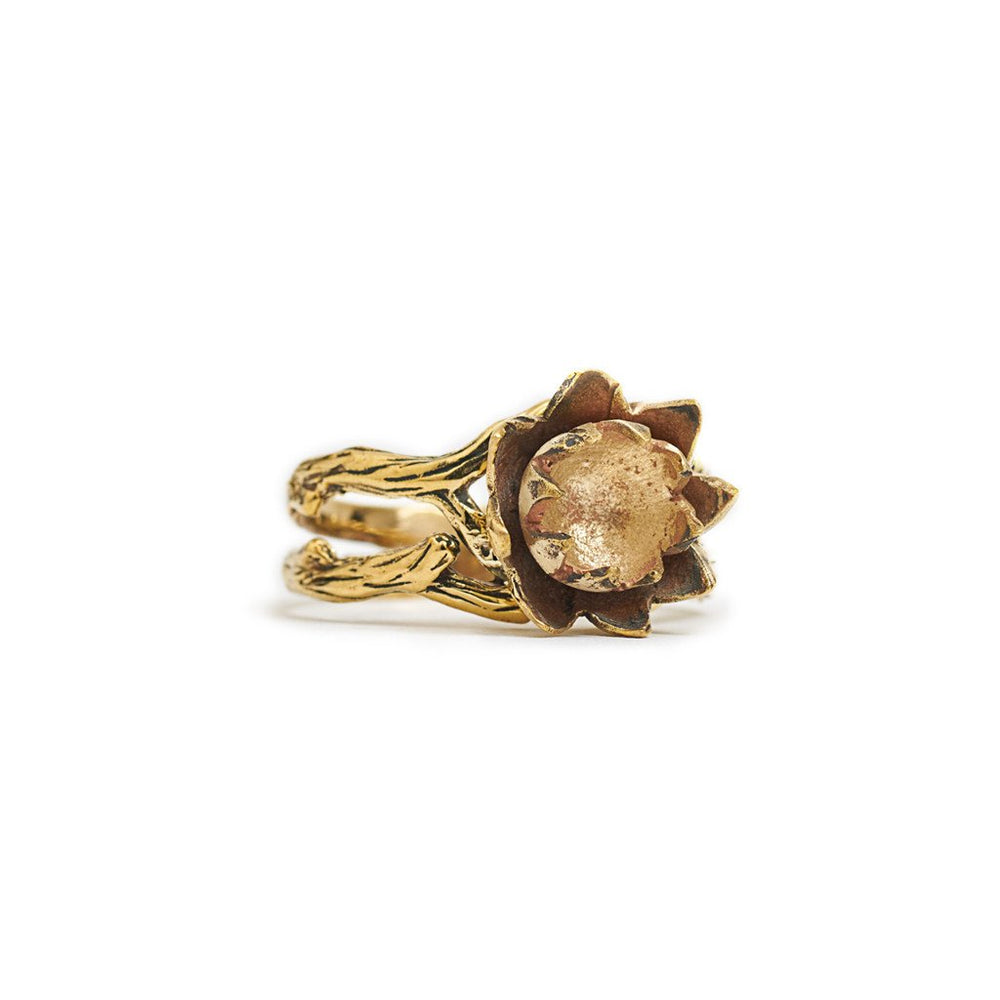 Ring Lotus Flower Gold