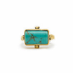 Ring Turquoise Triple Dot front