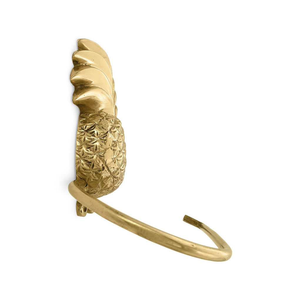 
                  
                    Load image into Gallery viewer, Brass Tissue Holder Pineapple gold side view
                  
                