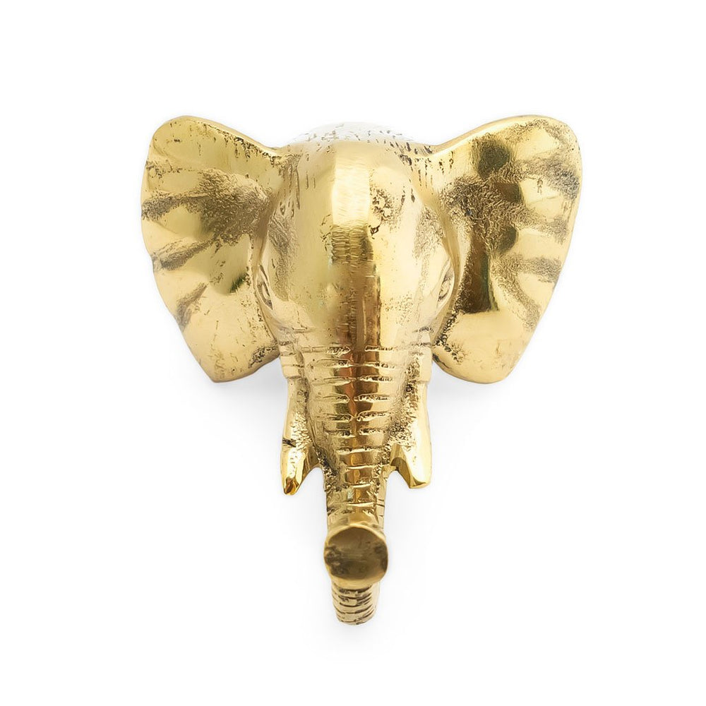 
                  
                    Load image into Gallery viewer, Hook Brass Elephant Gold Color front
                  
                