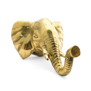 
                  
                    Load image into Gallery viewer, Hook Brass Elephant Gold Color Angle
                  
                