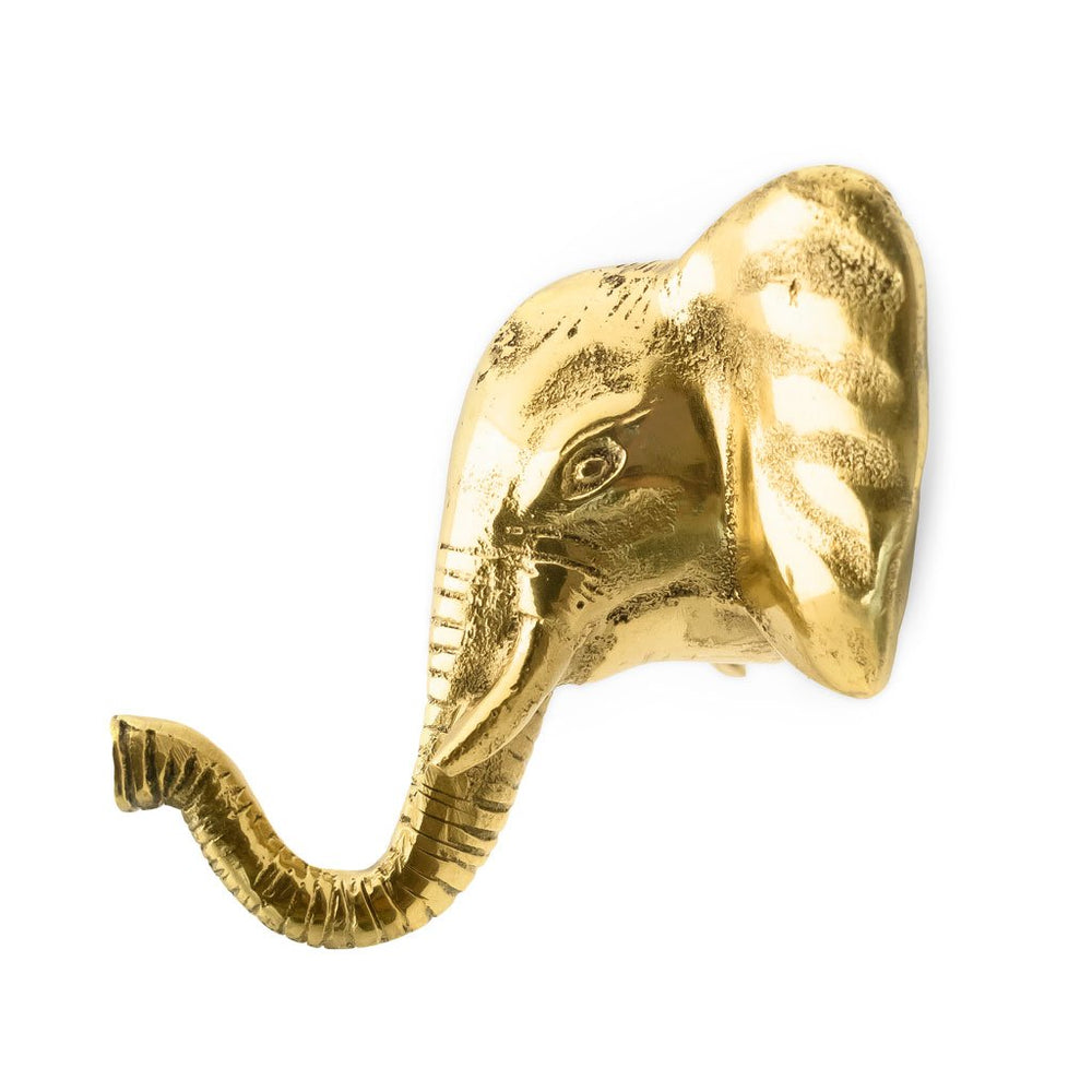 
                  
                    Load image into Gallery viewer, Hook Brass Elephant Gold Color Wall
                  
                
