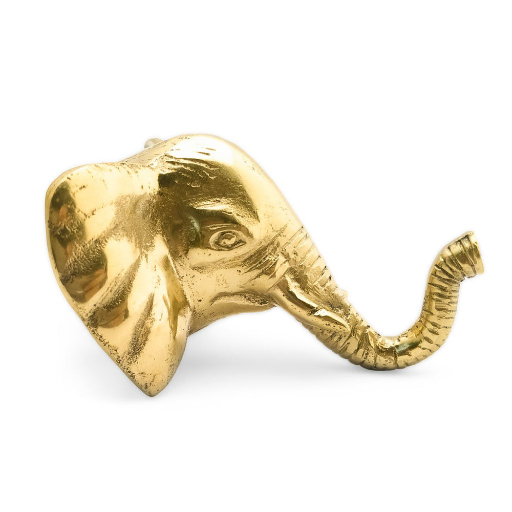 
                  
                    Load image into Gallery viewer, Hook Brass Elephant Gold Color
                  
                