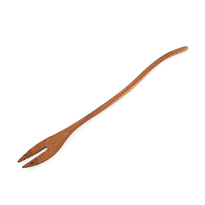 
                  
                    Load image into Gallery viewer, Wooden minimalist fork hand carved side 1
                  
                