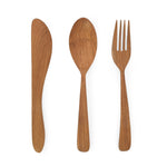 Handmade wooden cutlery set