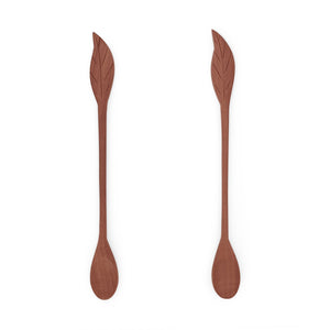 
                  
                    Load image into Gallery viewer, Wooden Tableware Natural Spoon set Long Leaf
                  
                
