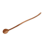 Wooden minimalist spoon rounded handle 2 cm side view