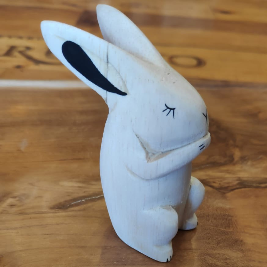 Wooden Animal Natural Color Rabbit
